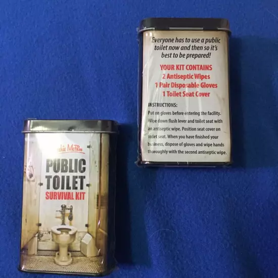 2-PACK Accoutrements Public Toilet Survival Kit SEALED