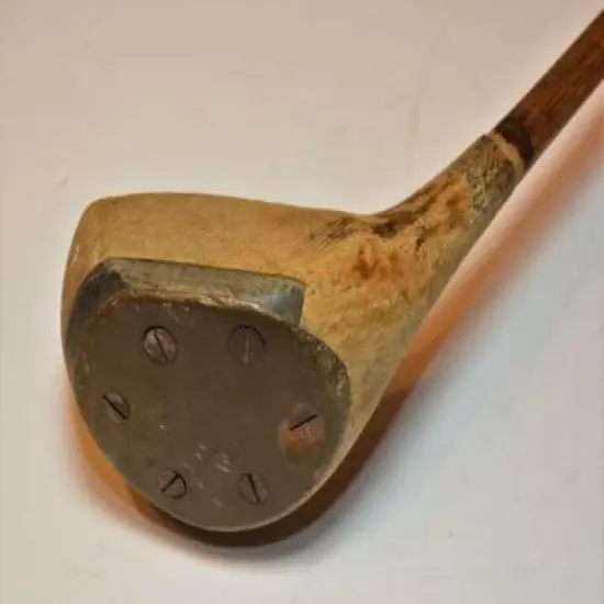 Ant William Yeoman Chicago Wood Shafted Socket Head Wood Driver Golf Club RARE!