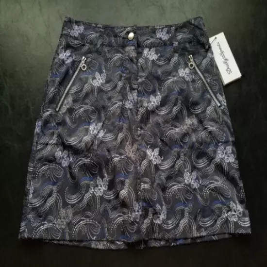 NWT WOMEN'S DAILY SPORTS LUISA WIND SKORT, SIZE: 4, COLOR: NAVY/WHITE (J370)