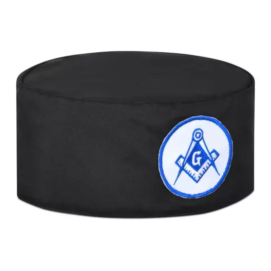 Master Mason Blue Lodge Crown Cap - White & Blue Emblem