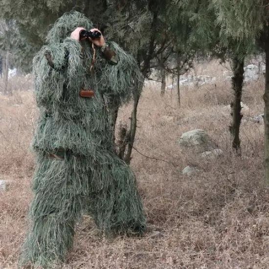 5pcs/set Camouflage Ghillie Suit Sniper Tactical Clothes Suit for Hunting Suit