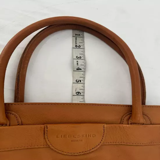 Liebeskind Berlin Cognac BrownLuxurious Leather Large Tote Messenger Bag Handbag