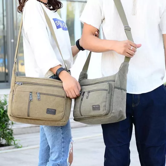 Casual Tote Travel Men's Crossbody Bag Men Canvas Shoulder Bags Casual Messenger