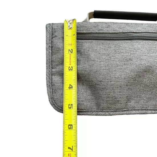 L.L. Bean Gray Travel Organizer/ Canvas Travel Fold Documents Wallet Zip