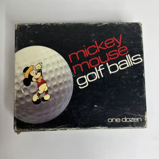 Vintage Disney Mickey Mouse Dunlop Maxfli Golf Balls New in Box 1 Dozen Rare