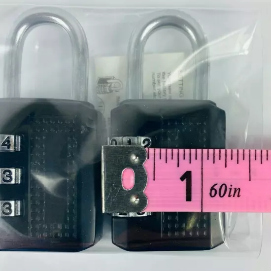 Padlock with 3 Digit Combination Outdoor Weatherproof Combination Lock Set of 2