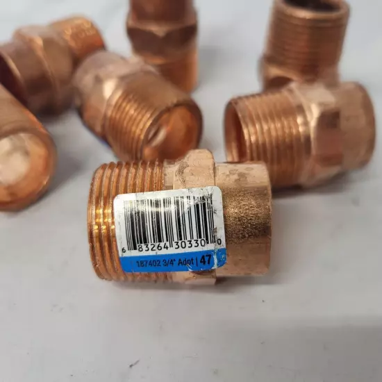 3/4" Copper Pipe Male Adapter Fittings