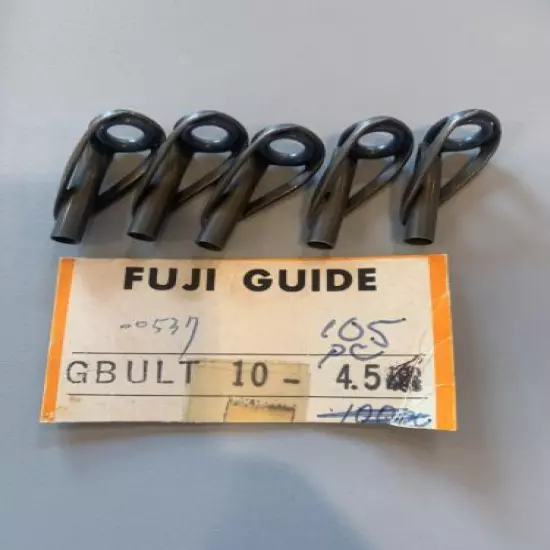 5 Pieces Fuji Rod Tip Guides Gunmetal Grey