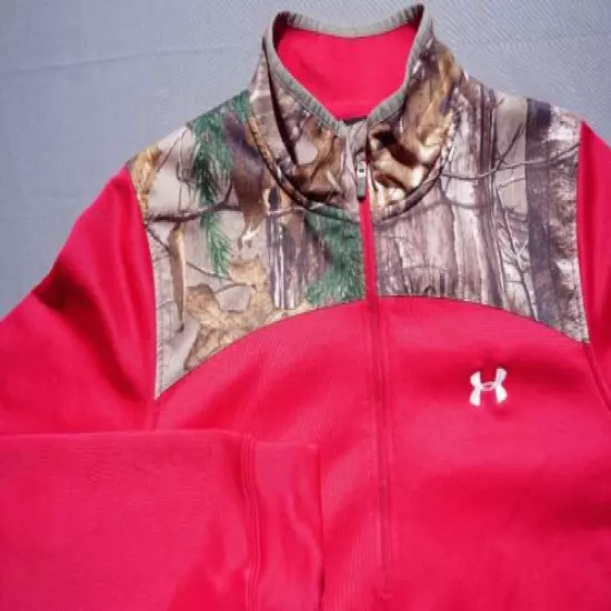 Under Armour Loose Pullover Sweater Real Tree Camo Womans Size L 