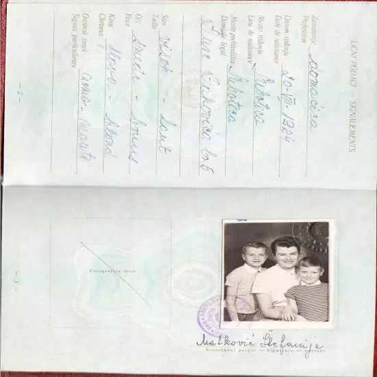 Original EX Communist Yugoslavia Passport From 1963 - With Visas And Seals