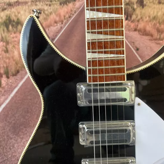 solid 6-string Ricken Electric Guitar R-bridge Chrome plated hardware in stock