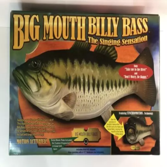 Vintage Big Mouth Billy Bass Sings Take Me To The River & Don’t Worry 1999