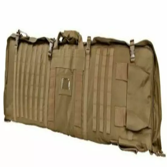 VISM Shooting Mat Rifle Case Combo 48" Hunting Tactical Shooting Range Bag TAN