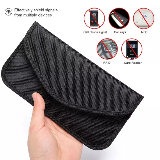 Faraday Bag RFID Signal Blocking Shielding Pouch Cell Phone Wallet Blocker