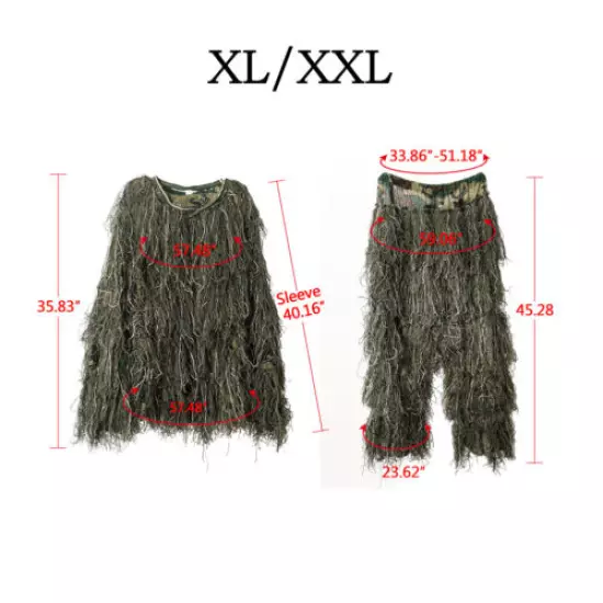 Woodland Desert for Jungle Hunting Tactical Camouflage Sniper Ghillie Suit Set