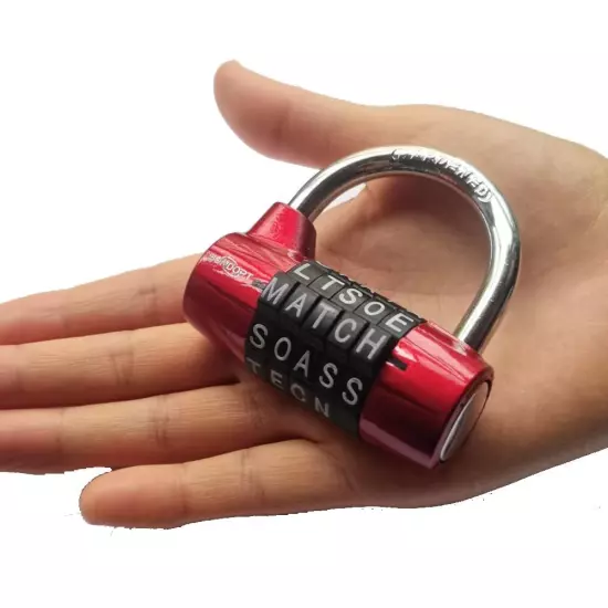 Gym Locker Lock,5 Letter Word Lock,5 Digit Combination Lock,Safety Padlock fo...