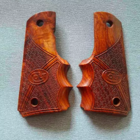 Solid wood Grips For Colt 1911, Commander, .38 supper