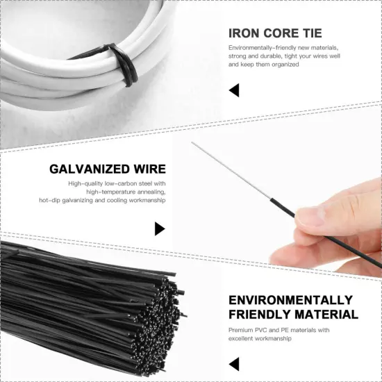 WINOMO Cable Organizers - Plastic Coated Iron Wire for Secure Cable Management