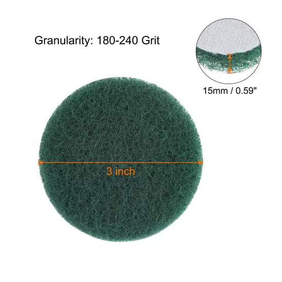 8pcs Drill Power Brush 3 inch Tile Scrubber Scouring Pads 180-240 Grit