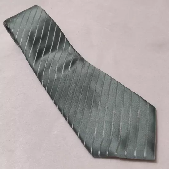 Donald J. Trump Signature Collection Tie Mens Green Striped Elegant Silk Necktie