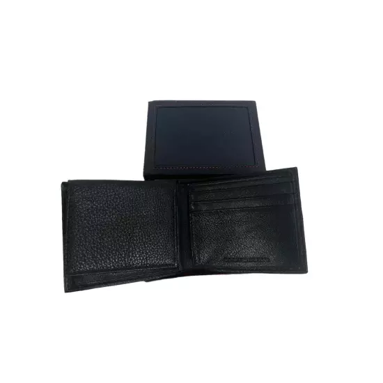 Tommy Hilfiger Men's Leather Wallet Black NWT Bifold