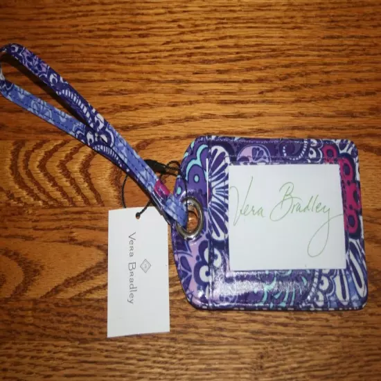 Vera Bradley LUGGAGE TAG laminated travel suitcase ID case gift card holder NEW