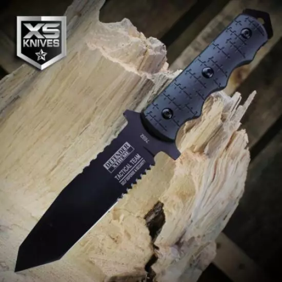 9" Combat Tactical Bowie Hunting Knife Military Fixed Blade Survival + Sheath