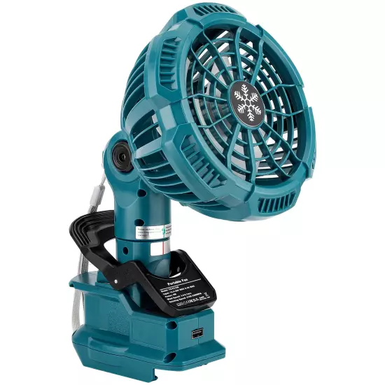 NEW Clip on Cordless Fan for Bosch 18V Battery Tabletop Fan w/ 3 Speed Settings