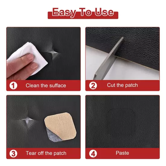 Self-Adhesive Leather-Repair-Patch Leather Refinisher-Cuttable Sofa Repair-Patch