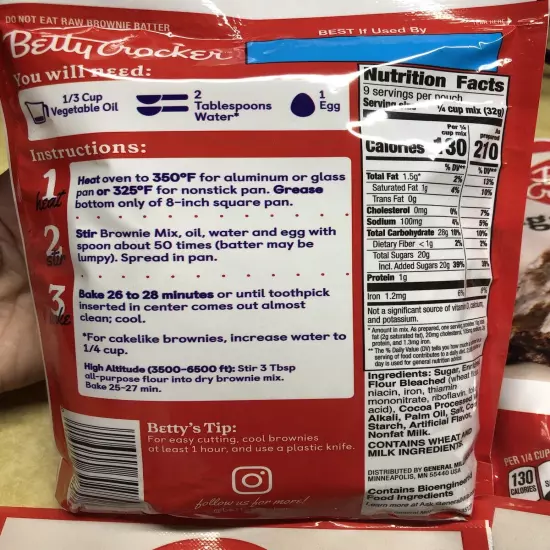 Betty Crocker Fudge Brownie Mix Bundle Of 4packs