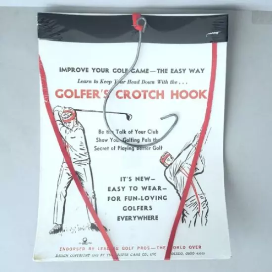 Golfer's Crotch Hook Golf Gag Gift Leister Game Company Toledo Ohio