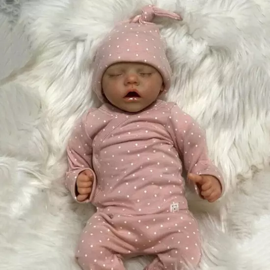 18Inch Twins Silicone Reborn Baby Doll Lifelike Full Body Doll Newborn Girl Gift