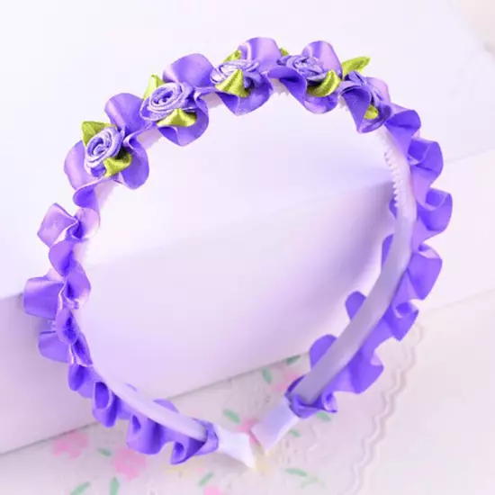 Rose Flower Braided Hairband Hair Clips for Girls Kids Headband Hair Accessories