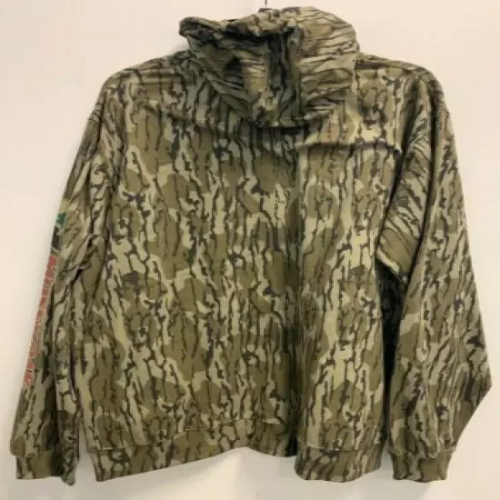 Mossy Oak Bottomland Camo Men's CVC Long Sleeve Hunting Hoodie - Red Logo