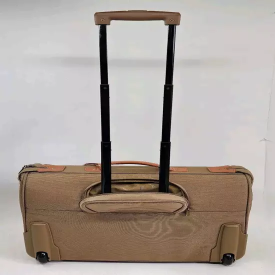 Hartmann Luggage Garment Carry On Nylon & Leather Travel Wheeled Rolling Bag