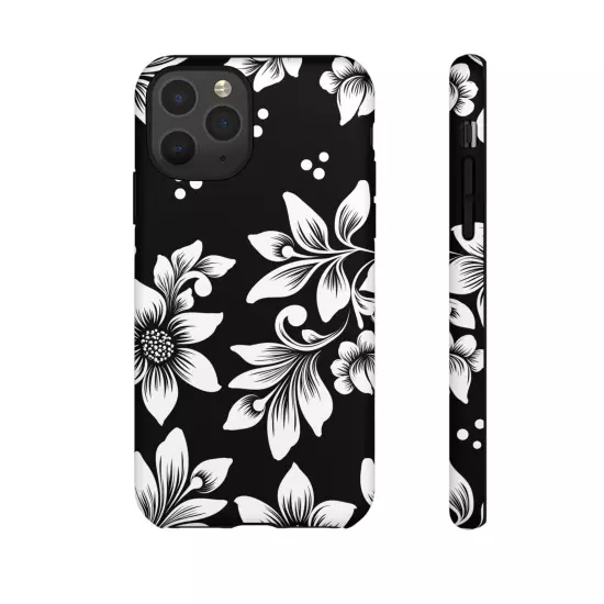 Black & White Floral Style - Tough Cases