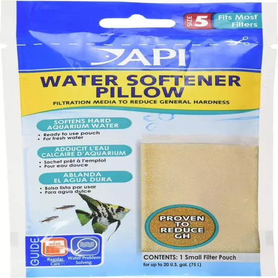 API WATER SOFTENER PILLOW Aquarium Canister Filter Filtration Pouch 1-Count Bag,