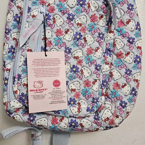 NWT Vera Bradley Hello Kitty Large Sling Backpack Bag