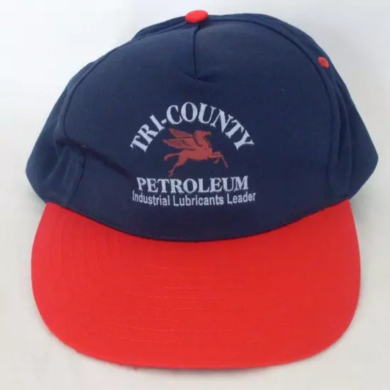 Vtg Tri-County Petroleum Lubricants Leader Adj Snapback Pegasus Hat (Nissun)