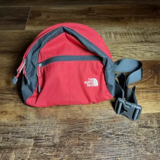 The North Face Fanny Pack Hiking Outdoor Waist Bag Red Black Adjustable