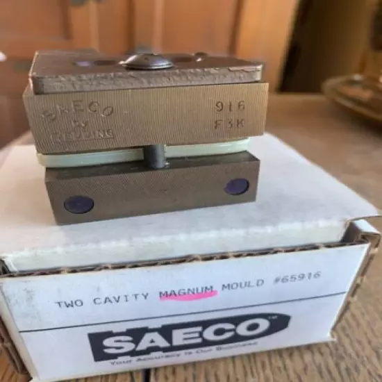 SAECO 2-Cavity Bullet Mold 65916. .416 caliber 335 grain round nose new in box