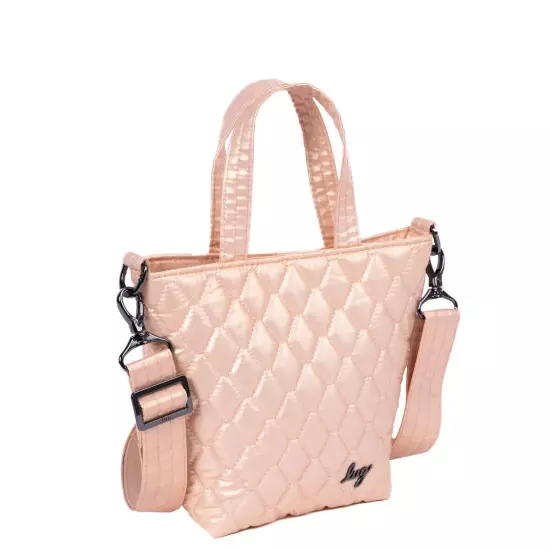 Lug 'Tip Toe' Tiptoe Tote Cross-body Bag Purse Metallic Rose Gold NWT 566