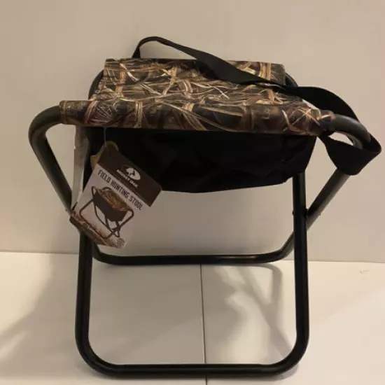 Mossy Oak Camping Field Hunting Stool With Bag, Shadow Grass Camo, 225 lb. Cap