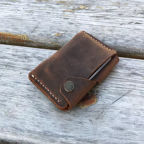 Leather Wallet, Slim Leather Wallet, Unisex Wallet