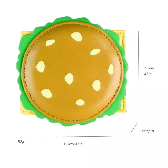 "Cute burger-shaped wallet for women, designer ID card holder for men"