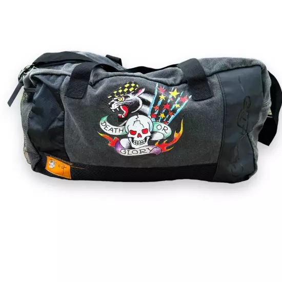 ED HARDY "Death or Glory" Hold-all Duffle Bag Travel Gym Tote 35