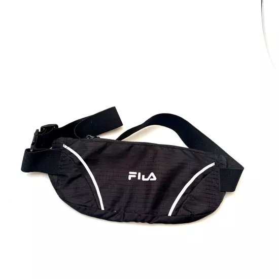 FILA Retro Fanny Pack Unisex Adjustable Strap Black & Silver