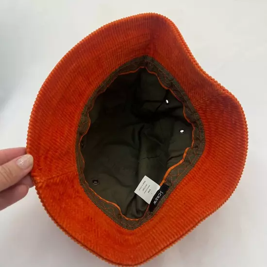 J. Crew Orange Corduroy 100% Cotton Bucket Hat Women's S/M