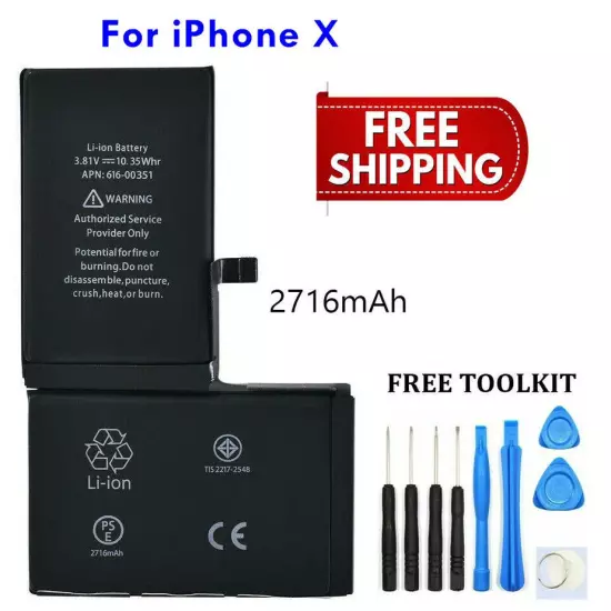 Replacement Internal Battery For iPhone 6 7 8 11 12 13 Pro X XS XR SE +Tools LOT