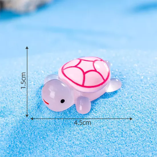 Cartoon Resin Luminous Turtle Ornament Cartoon Aquarium Fish Tank Miniature D Sn